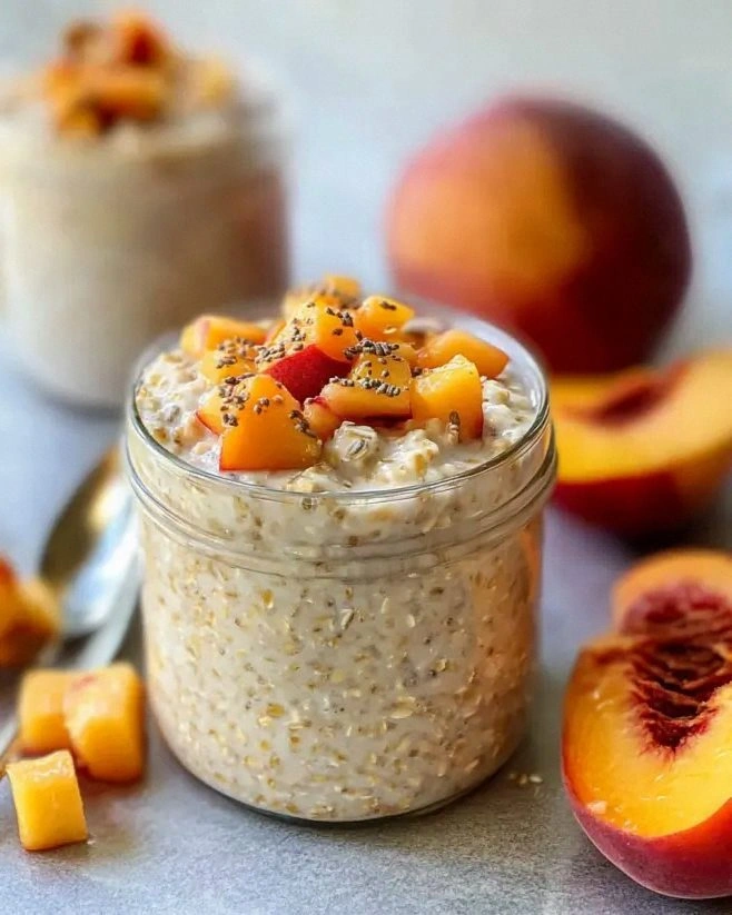 Peach Cobbler Overnight Oats: A Delicious Morning Boost!