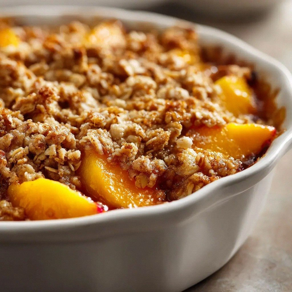 Peach Cobbler with Oatmeal Top