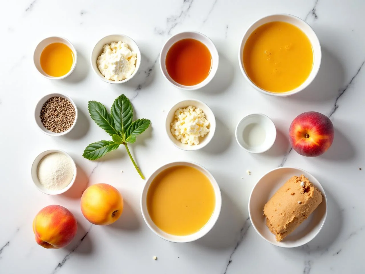 Ingredients for Peach Ice Cream
