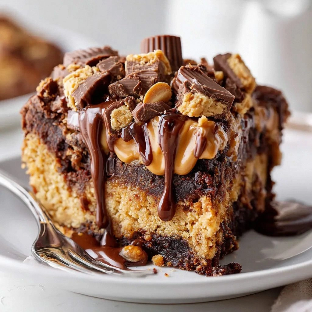 Peanut Butter Cup Dump Cake (T