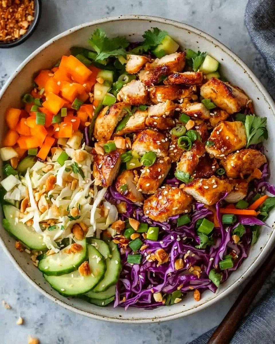 Peanut Chicken Crunch Salad