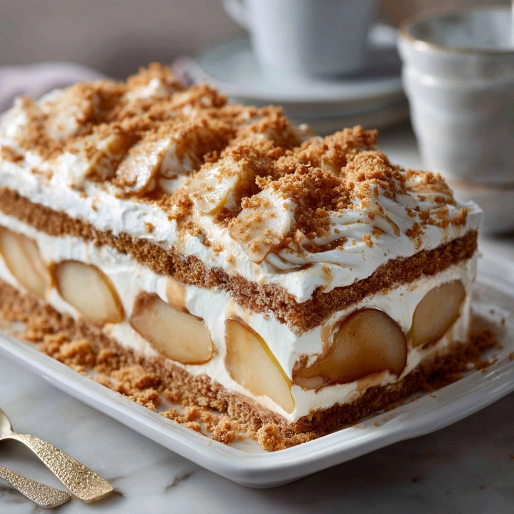 Pear & Gingersnap Icebox Cake