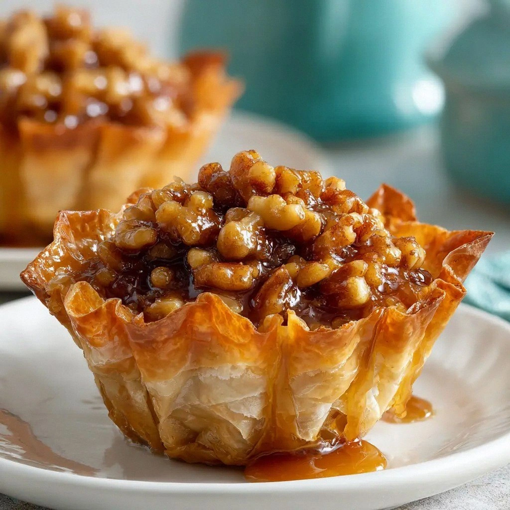 Pecan Caramel Baklava Cups (Th