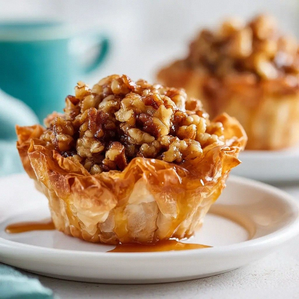 Pecan Caramel Baklava Cups (Th