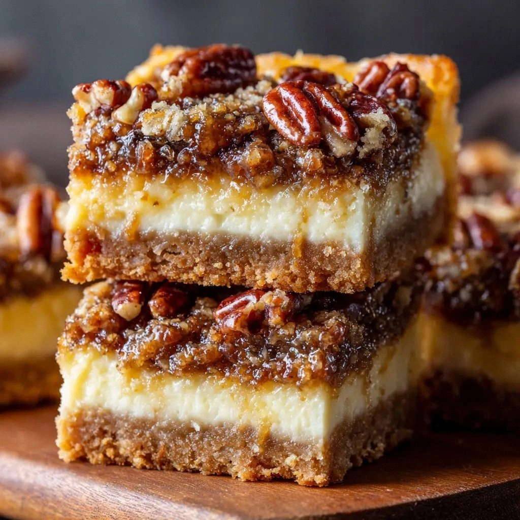 Pecan Pie Cheesecake Bars: The