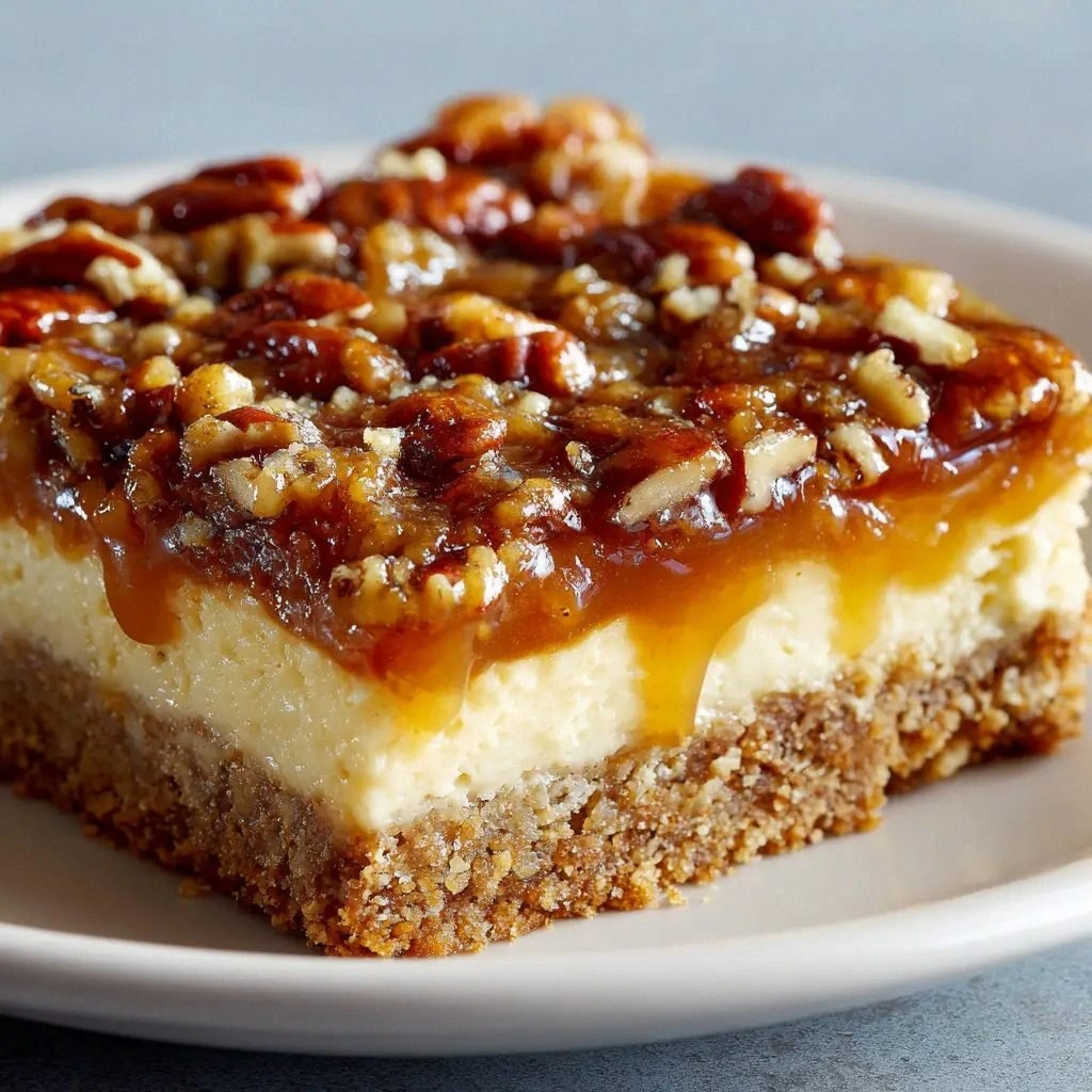 Pecan Pie Cheesecake Bars: The