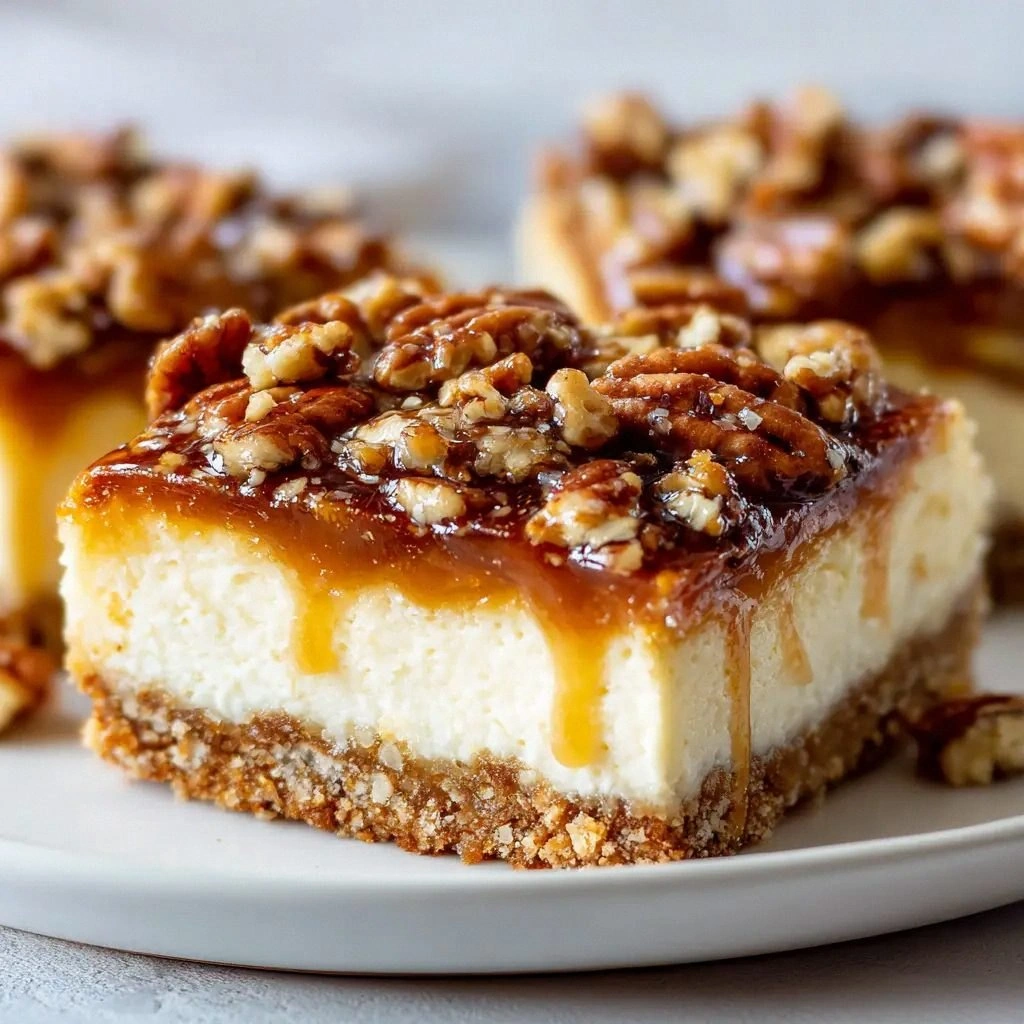 Pecan Pie Cheesecake Bars: The