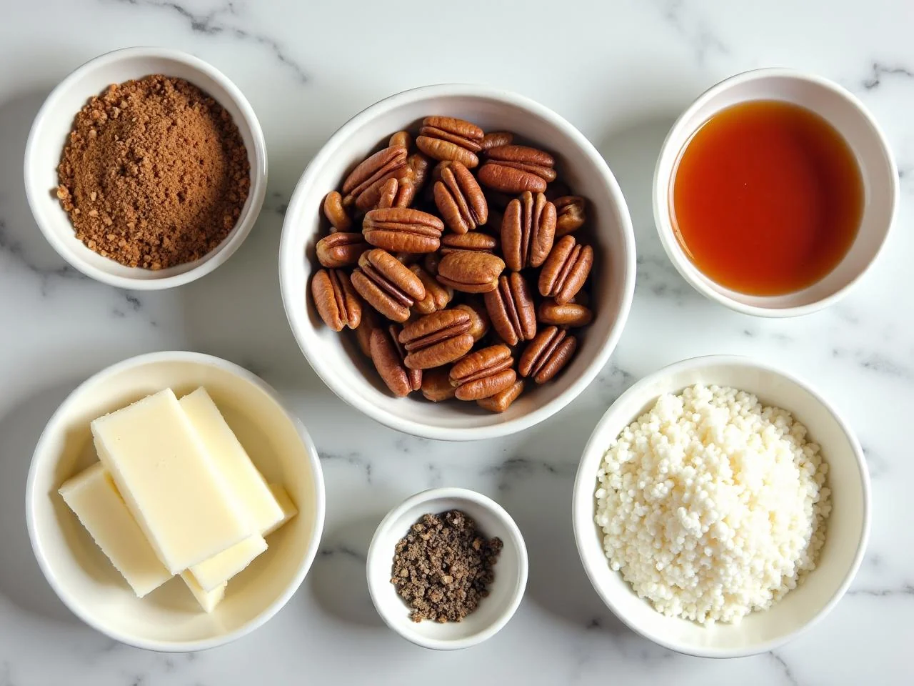 Ingredients for Pecan Pie
