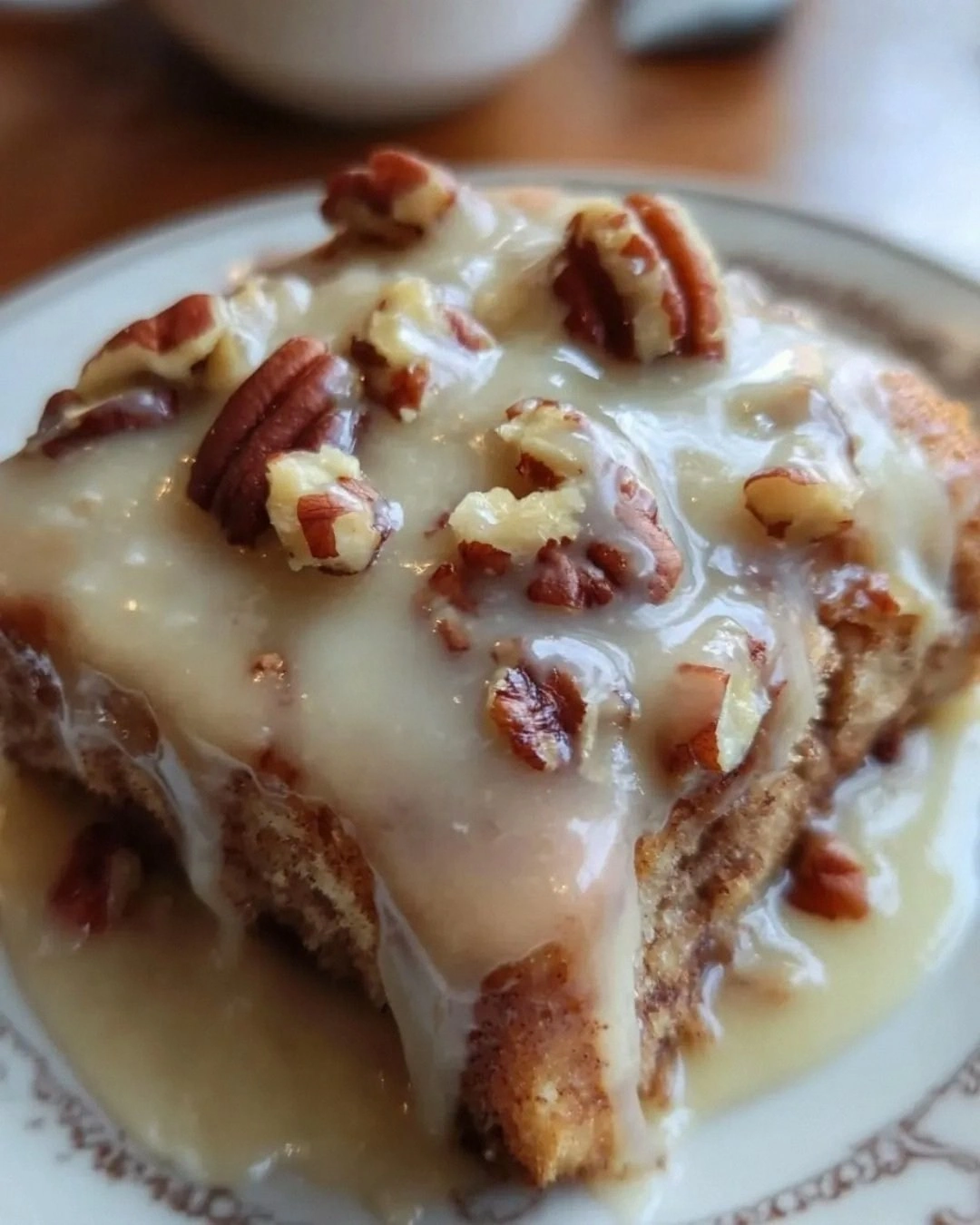 Pecan Praline Cake with Butter Sauce