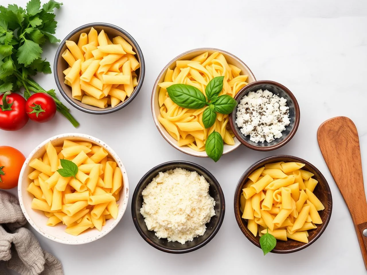 Ingredients for Penne Pasta Bake