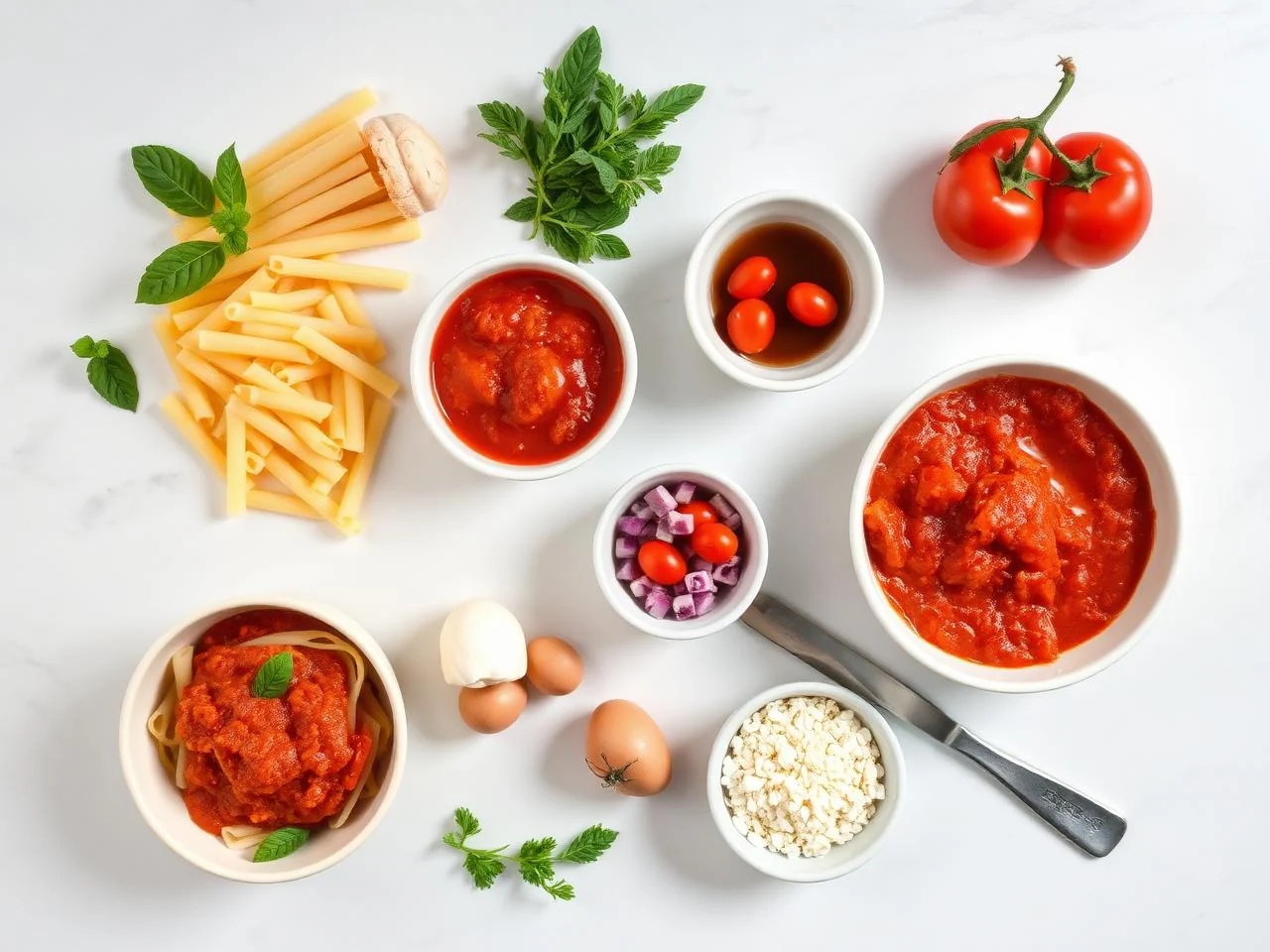 Ingredients for Penne With Tomato Sauce
