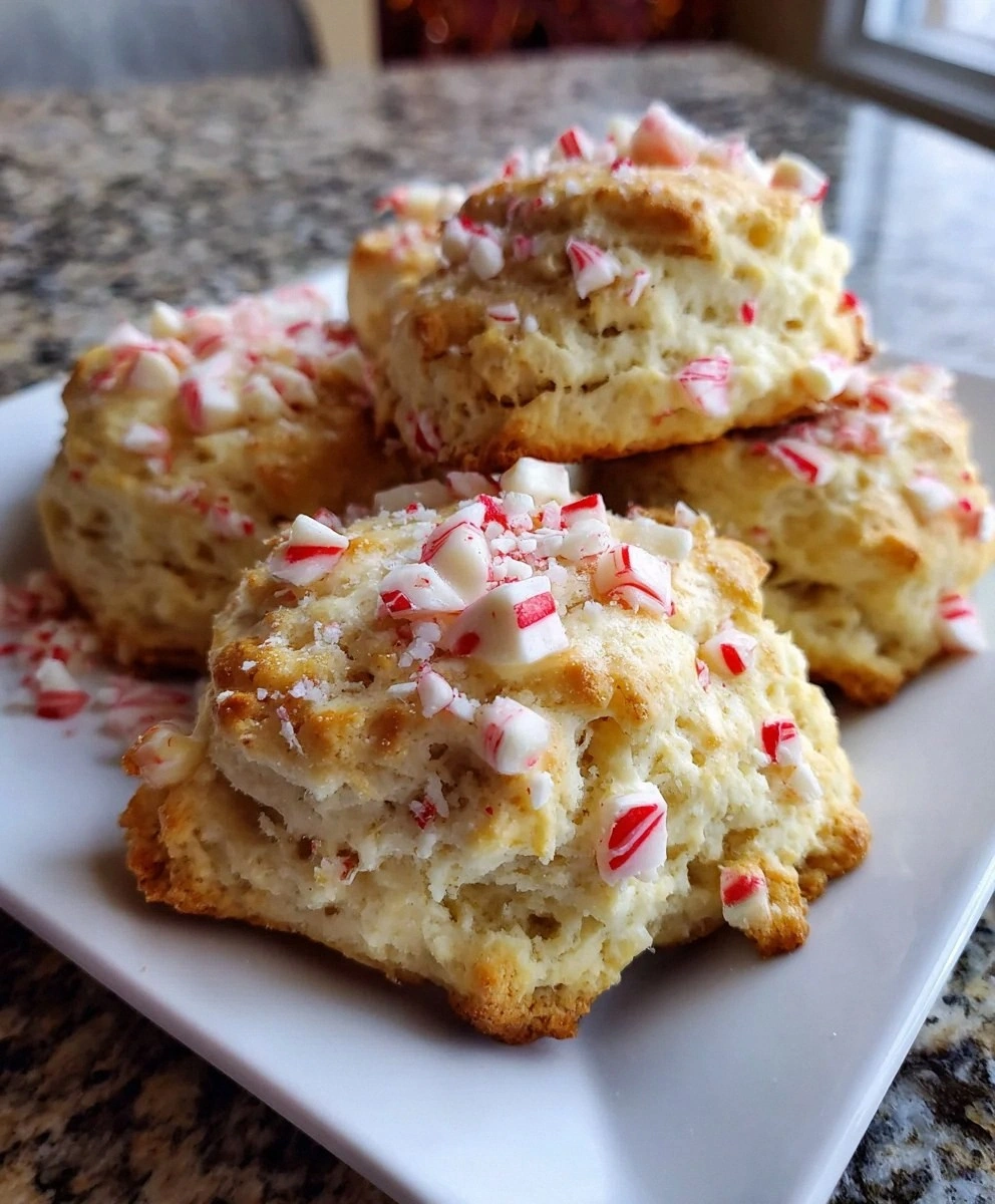 Peppermint White Chocolate Scones