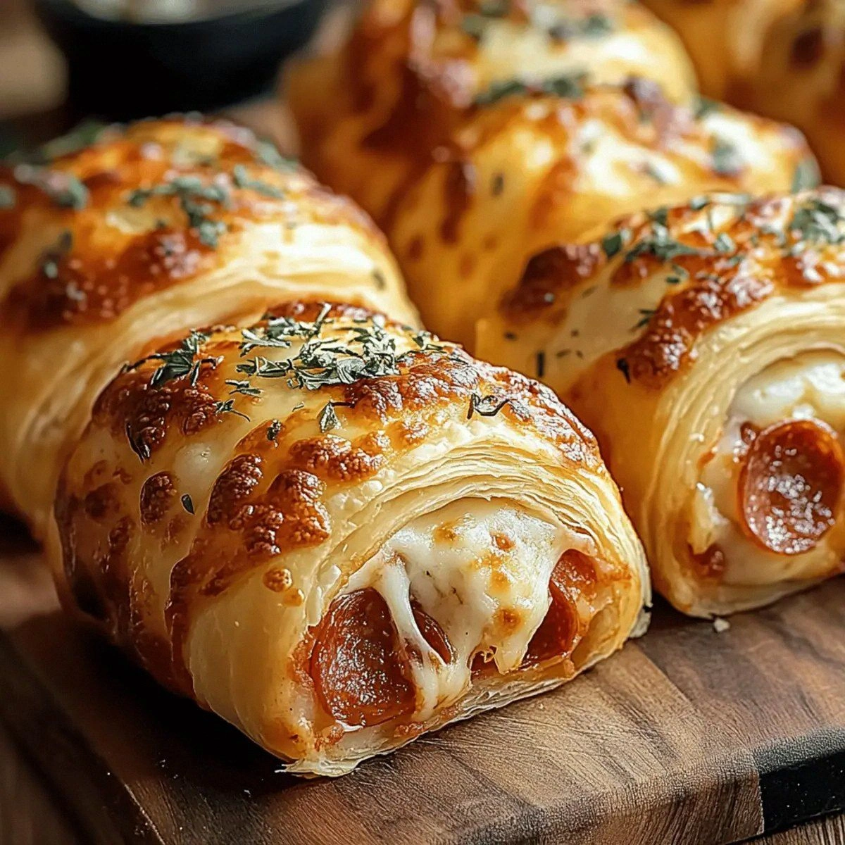 Pepperoni Pizza Rolls with Mozzarella and Herbs for Family Fun