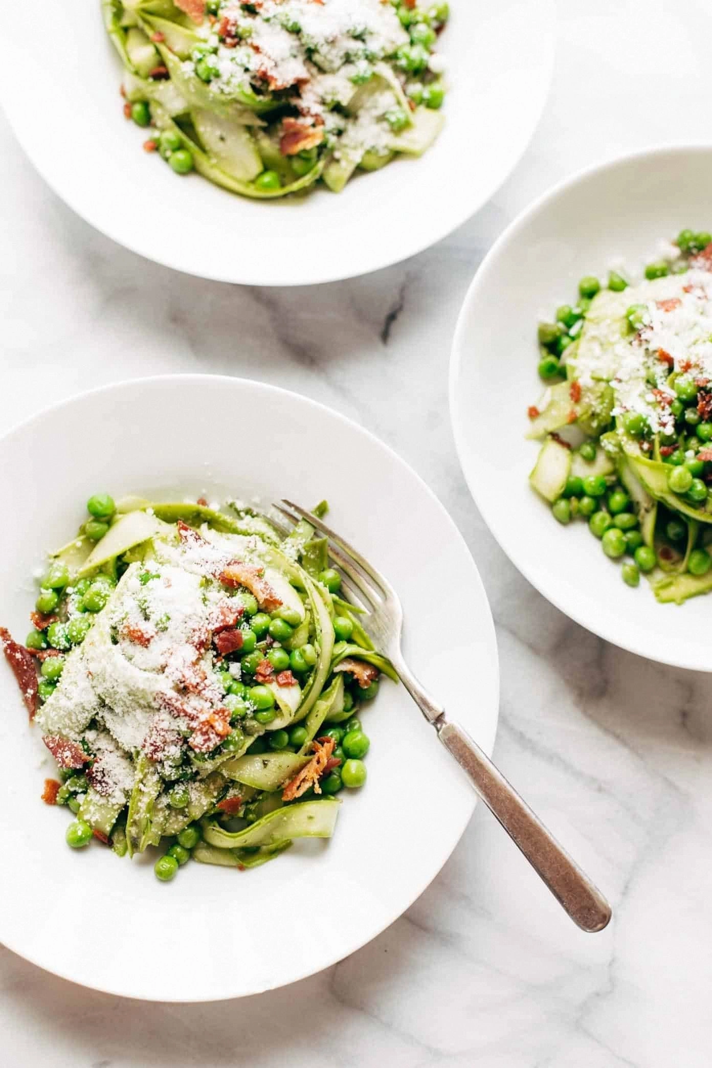Pesto Asparagus Noodles