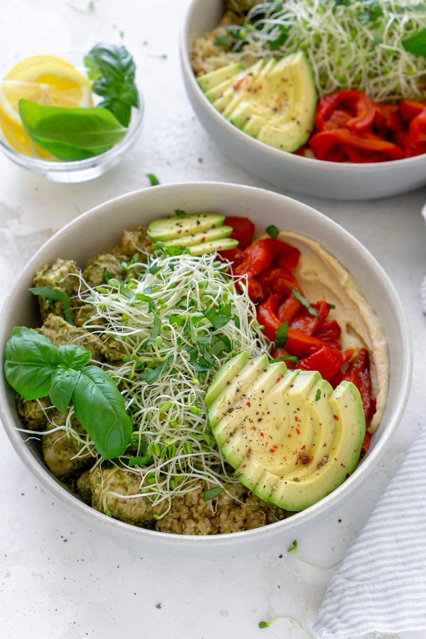 Pesto Chicken Power Bowls