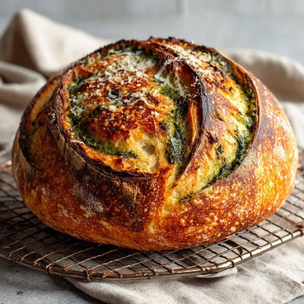 Pesto Parmesan Sourdough: The 