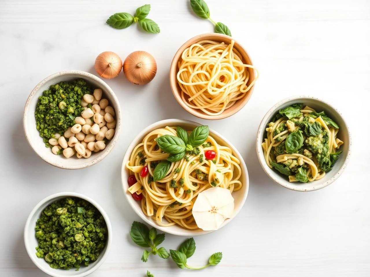Ingredients for Pesto Pasta Salad