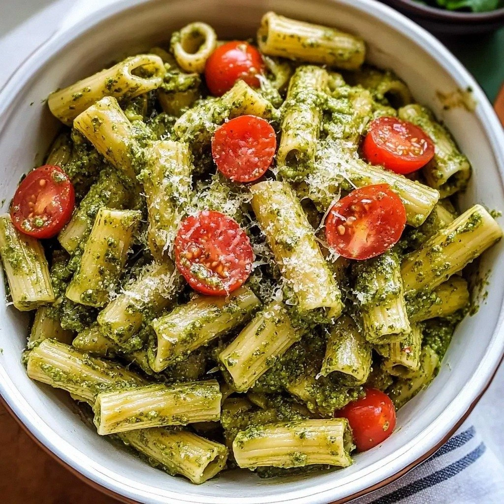 Pesto Pasta with Cherry Tomato