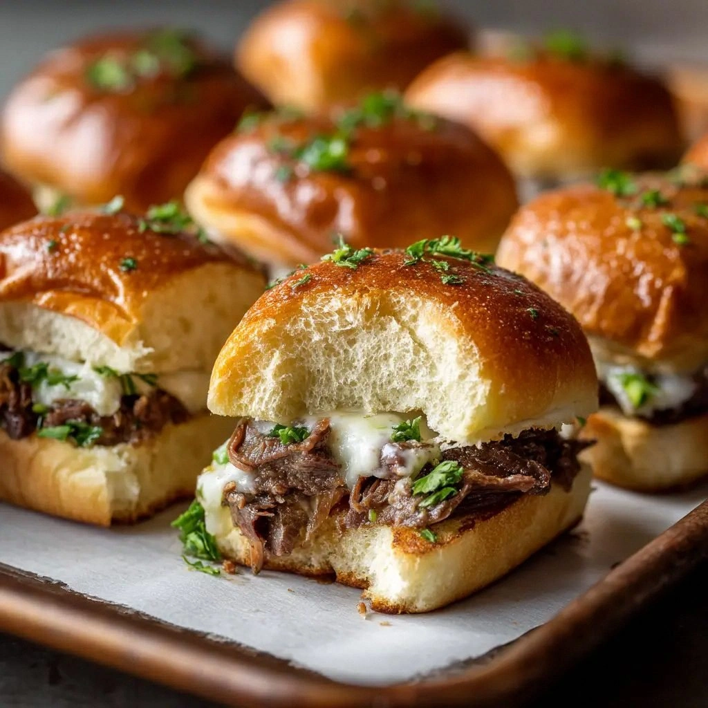 Philly Cheesesteak Sliders: Th