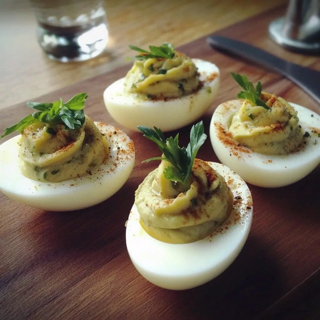 Pickled Onion Deviled Eggs Rec