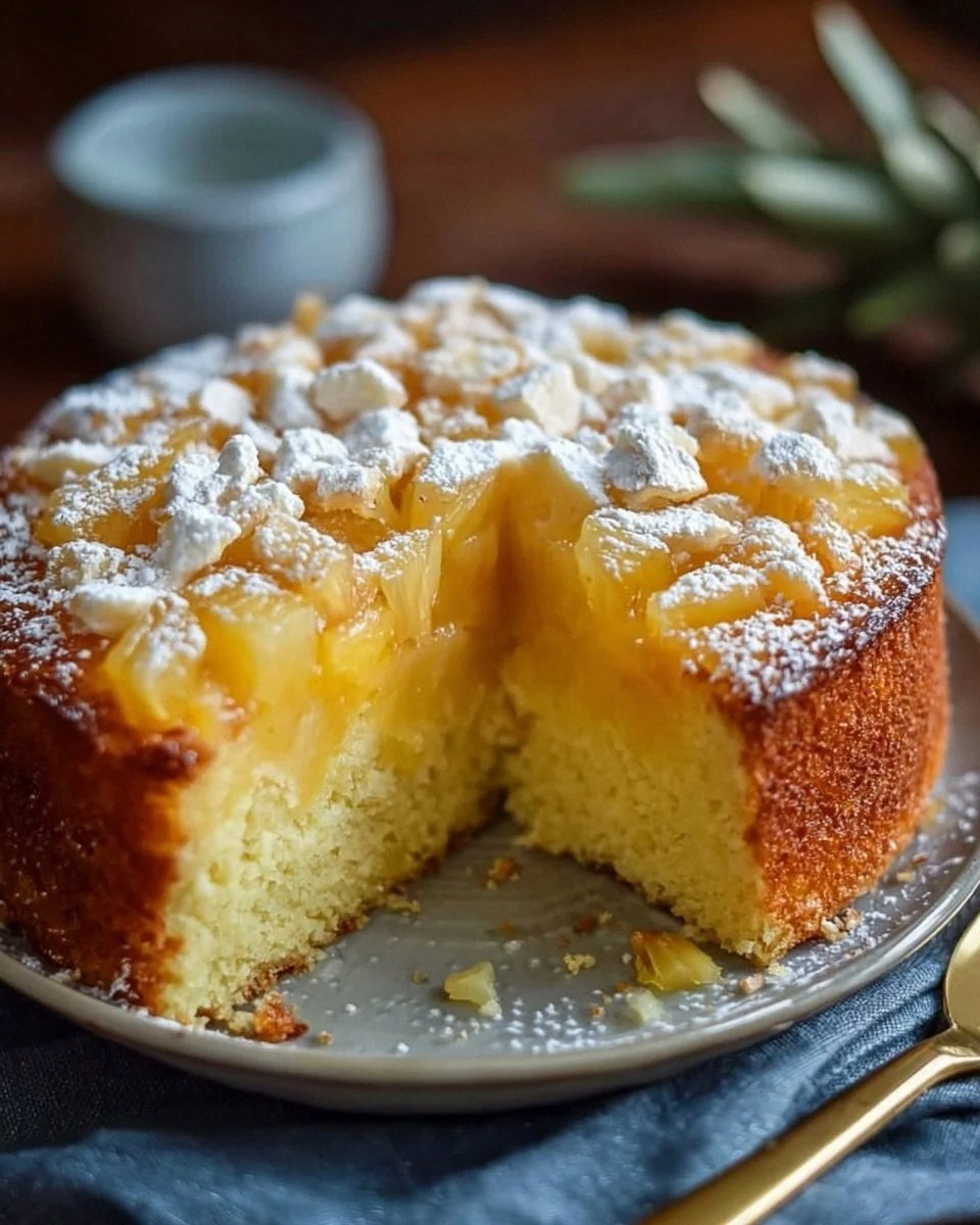 Pineapple Condensed Milk Cake