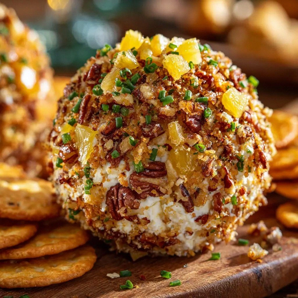 Pineapple Pecan Cheese Ball: T