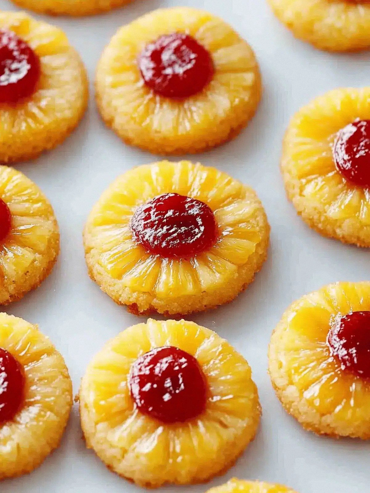 Pineapple Upside-Down Cookies 