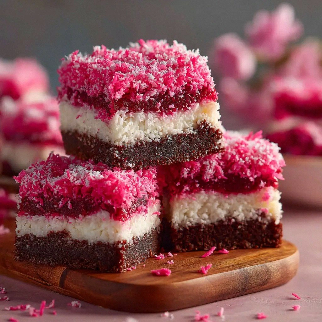 Pink Coconut Snowball Cake Bar