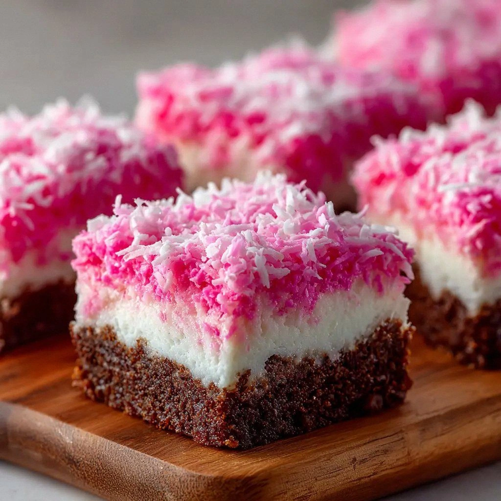 Pink Coconut Snowball Cake Bar