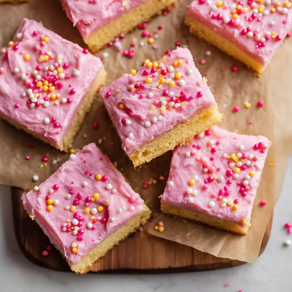 Pink Sugar Cookie Bars (Easy &