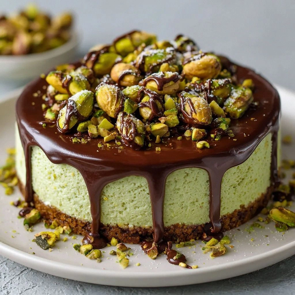 Pistachio Mousse with Chocolat