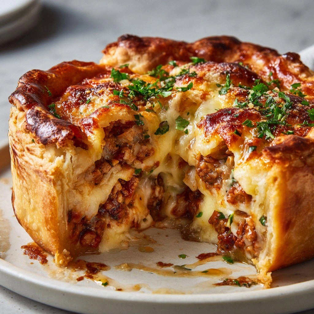 Pizza Pot Pie : Deep Dish-Styl
