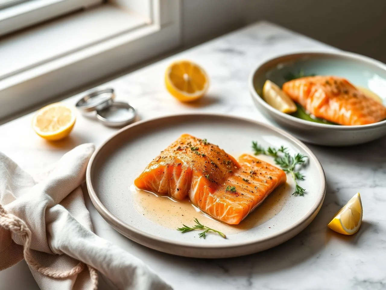Poached Salmon Fillets