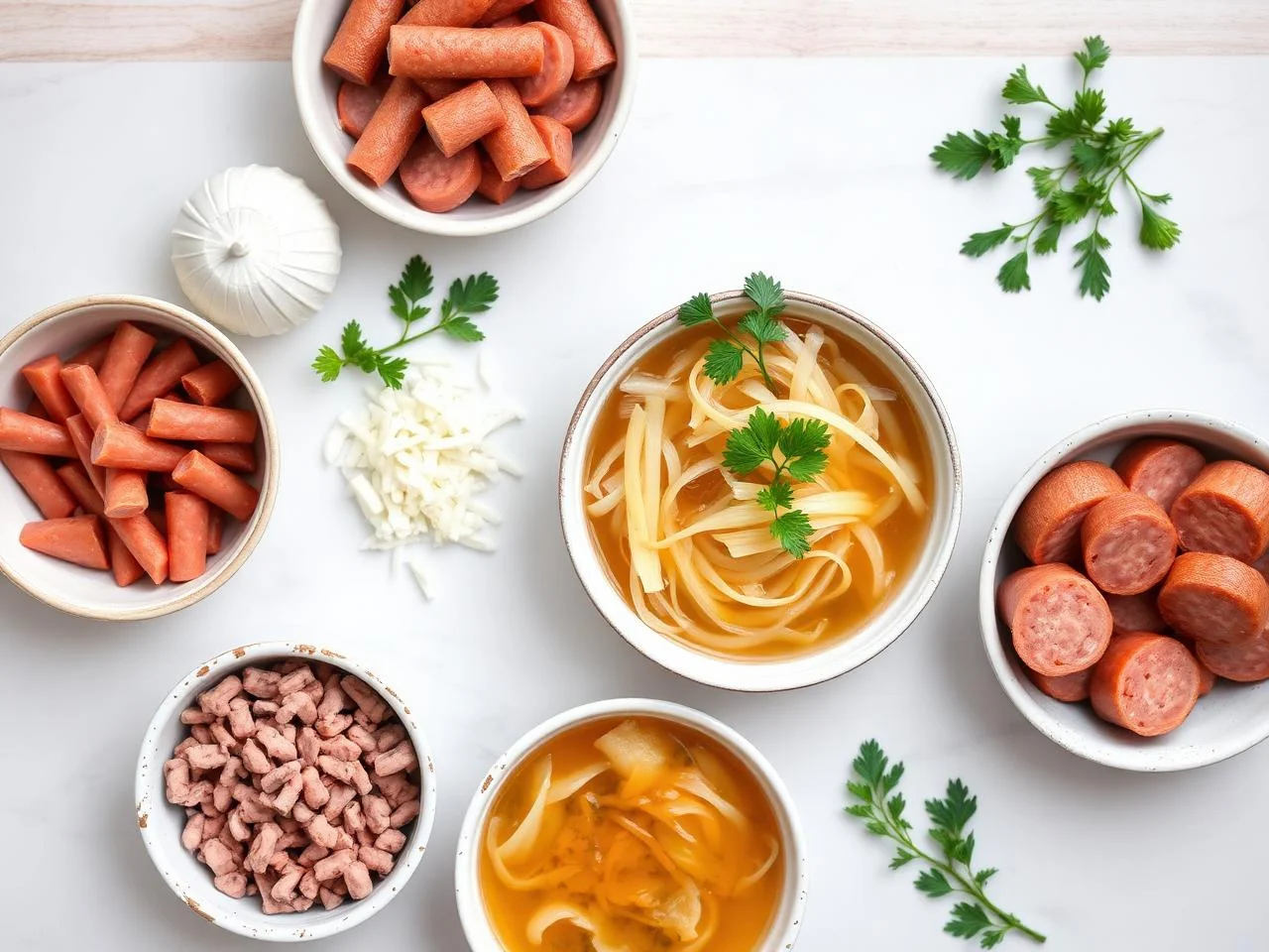 Ingredients for Polish Sausage And Sauerkraut Soup