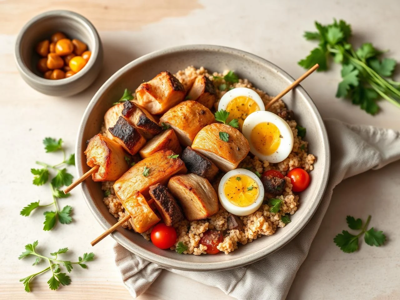 Pork And Vegetable Kabobs