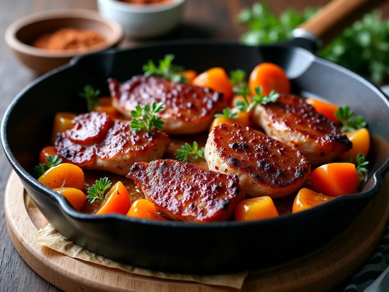 Pork And Vegetable Skillet Dinner