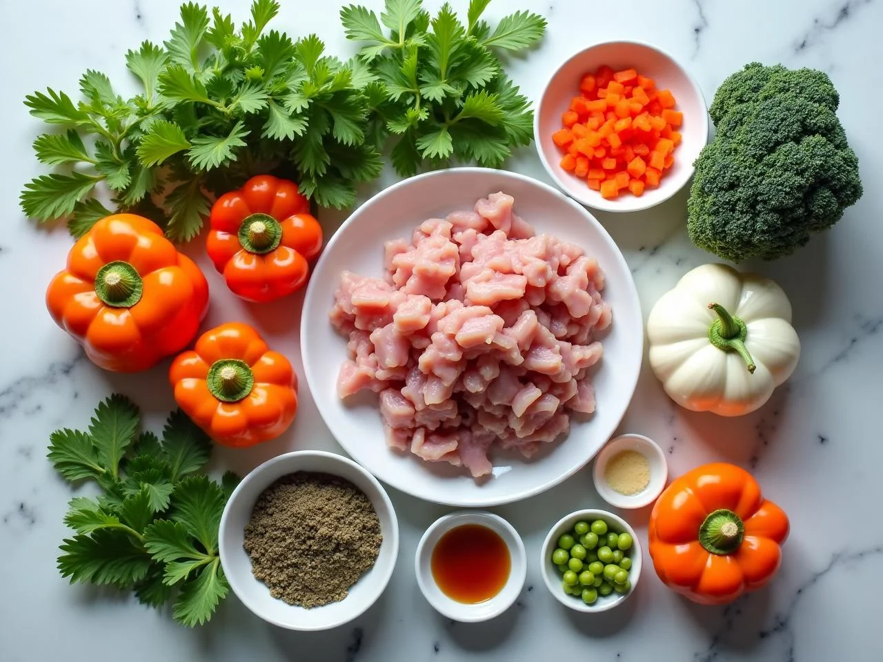 Ingredients for Pork and Vegetable Stir-Fry