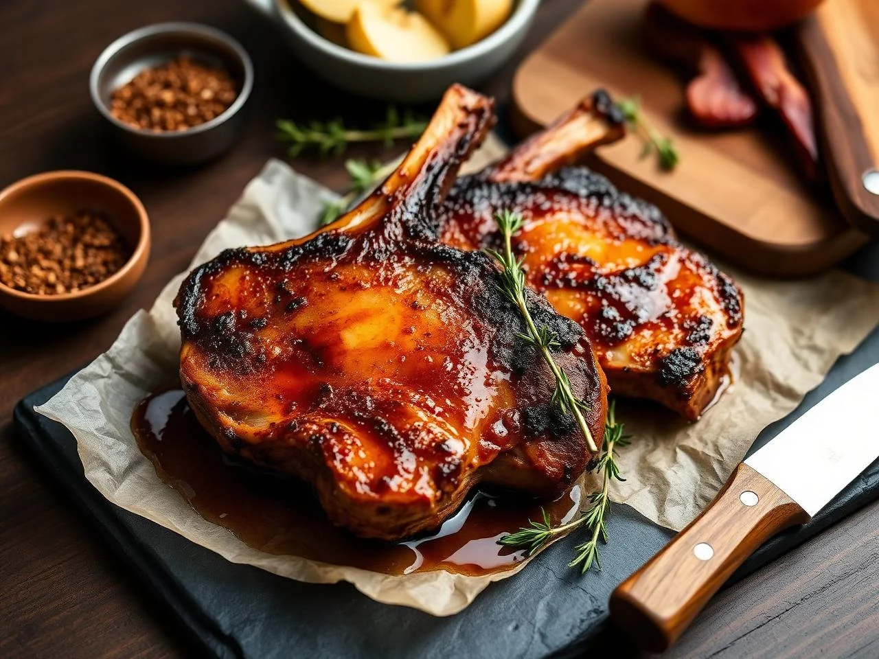 Pork Chops With Apple Cider Jus