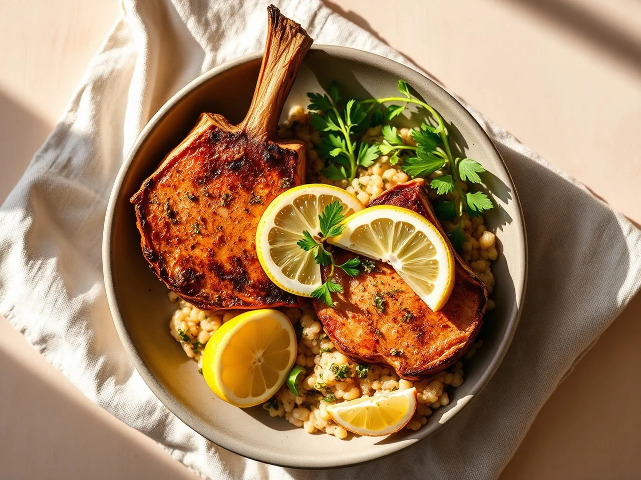 Pork Chops With Lemon And Herbs