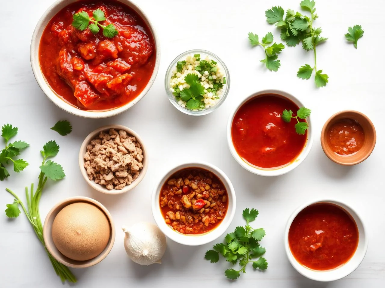 Ingredients for Pork Enchiladas In Red Sauce