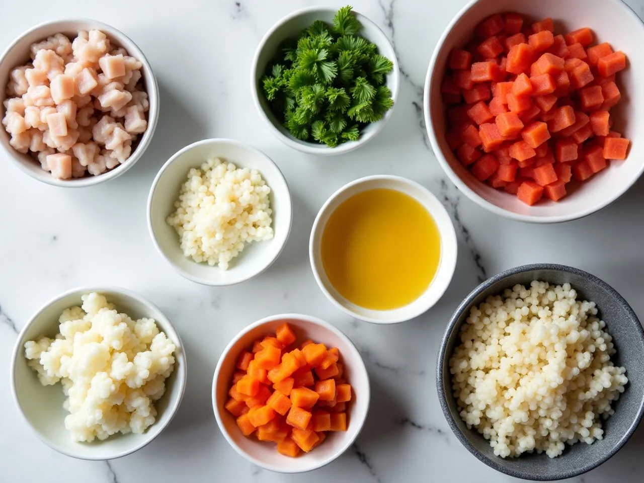 Ingredients for Pork Fried Rice