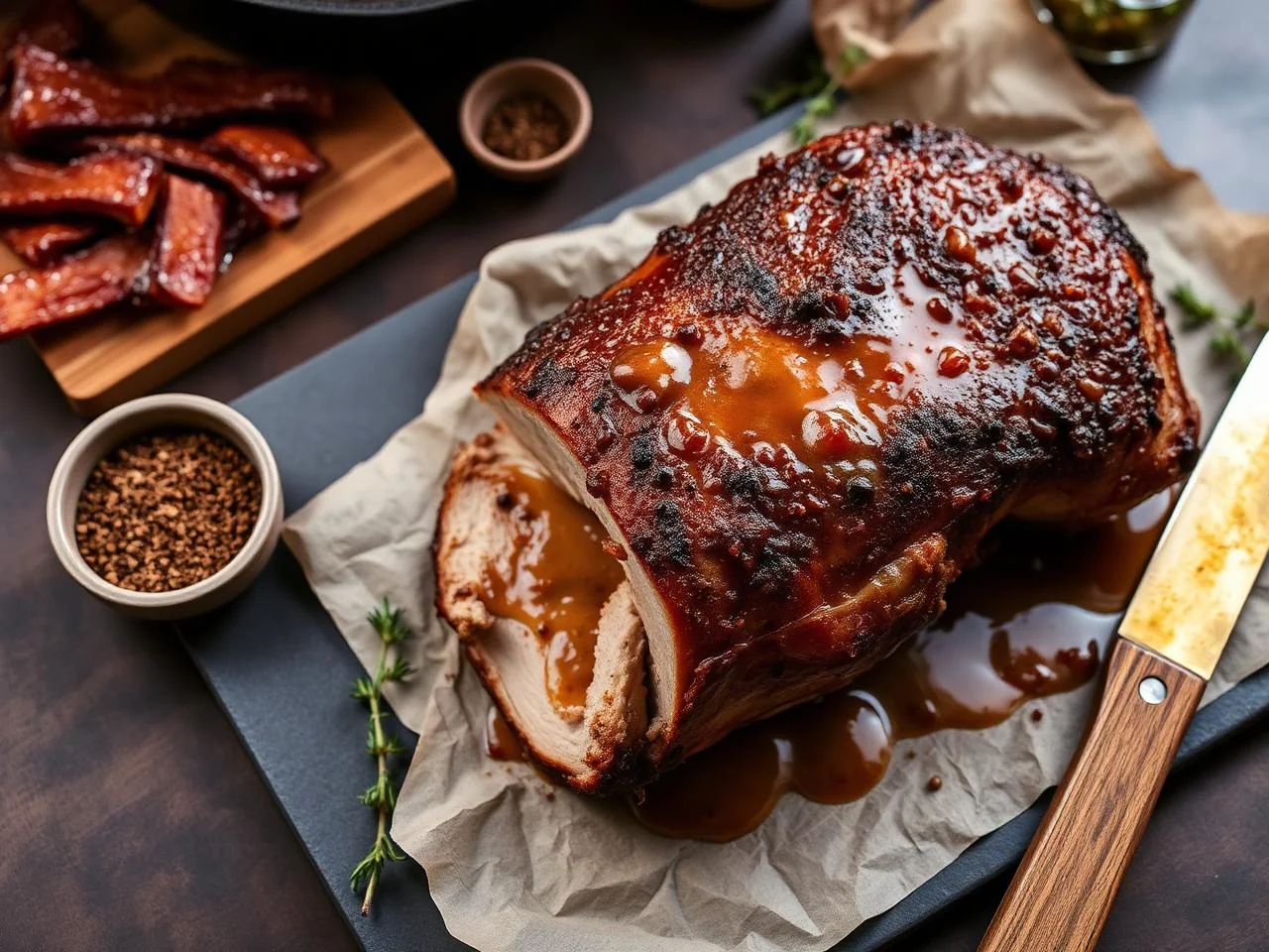 Pork Roast With Mushroom Gravy