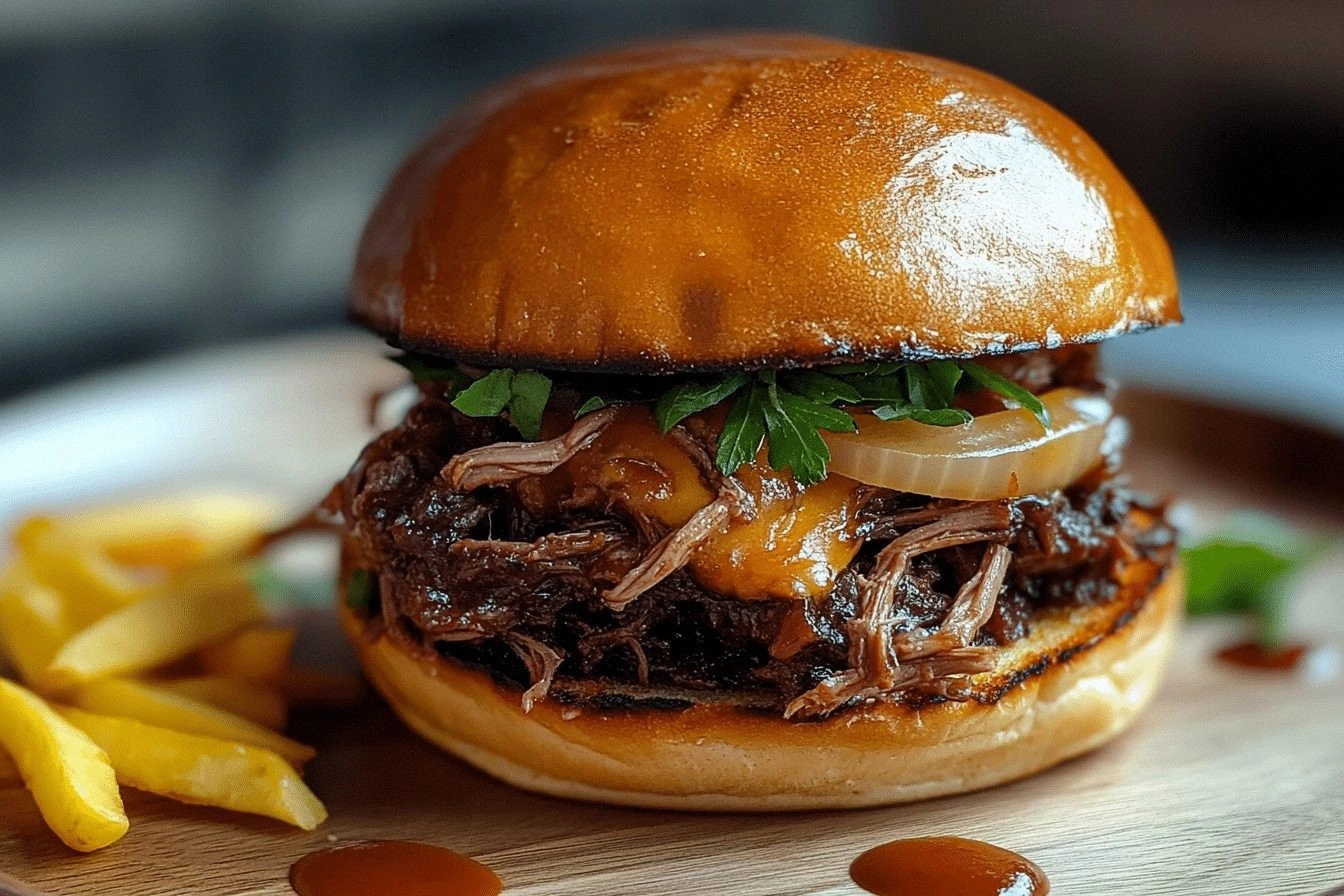 Pulled Beef Sandwich Recipe wi