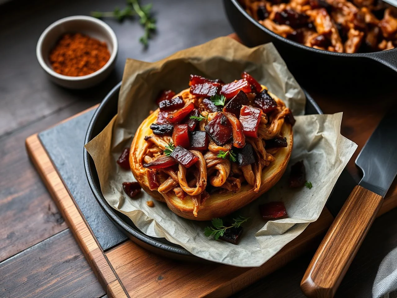 Pulled Pork Baked Potatoes