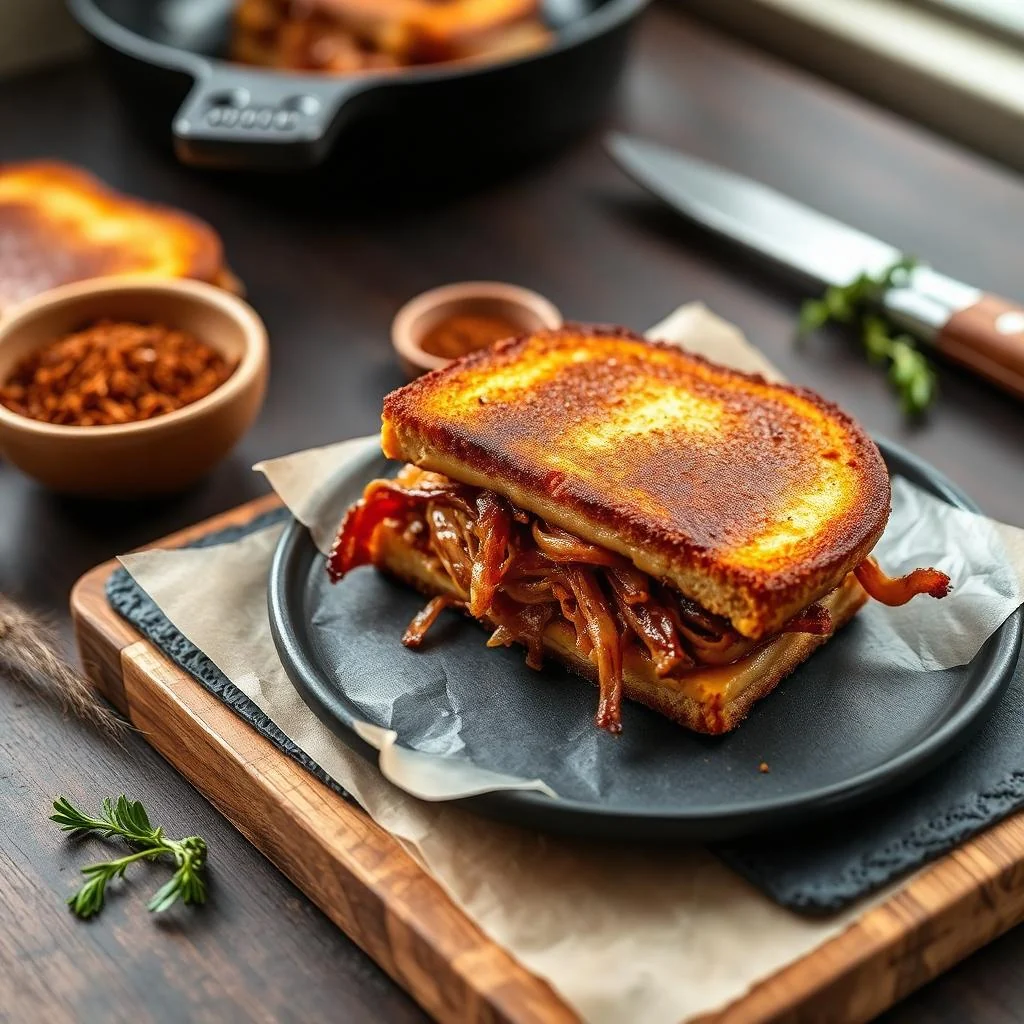 Pulled Pork Grilled Cheese