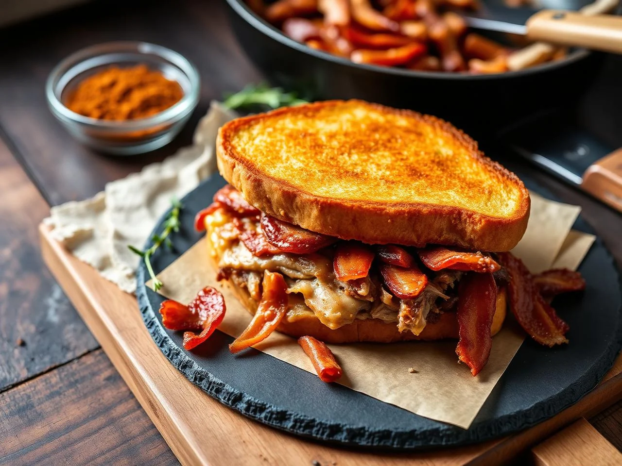 Pulled Pork Grilled Cheese