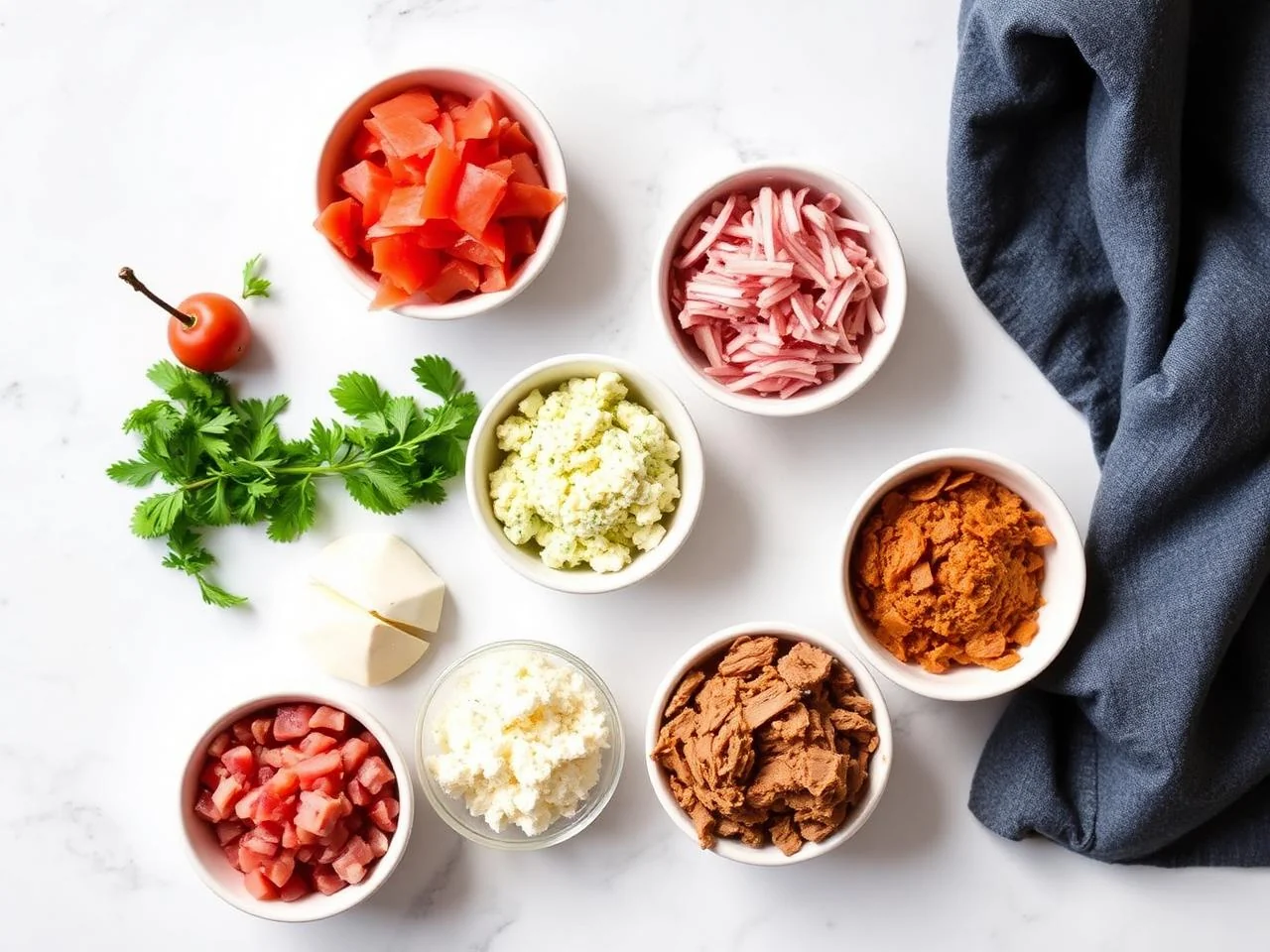 Ingredients for Pulled Pork Quesadillas