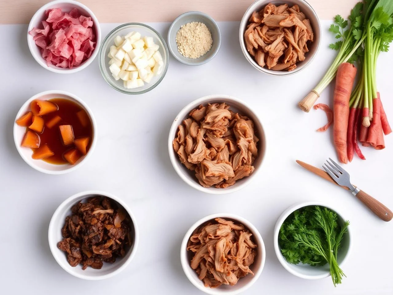 Ingredients for Pulled Pork Sandwiches