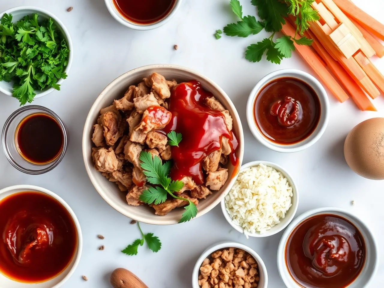 Ingredients for Pulled Pork With Bbq Sauce