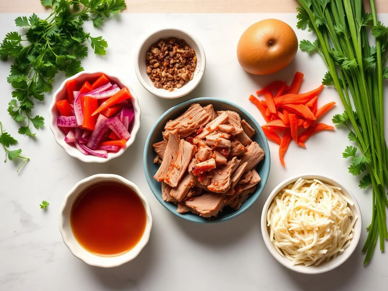 Ingredients for Pulled Pork With Coleslaw